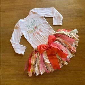 Wild One First Birthday Outfit with Boutique Skirt